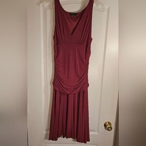 BCBGMaxAzria Deep Red Midi Dress